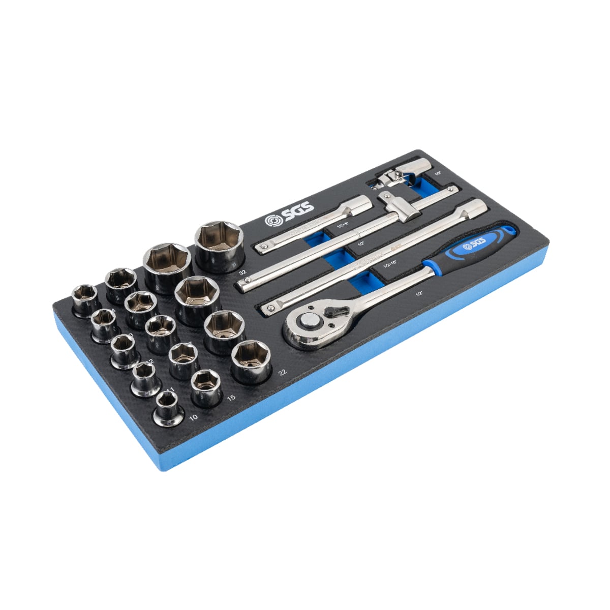 SGS 20pc 1/2in Drive Socket Set | Foam Insert